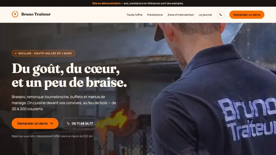Screenshot of Bruno Traiteur