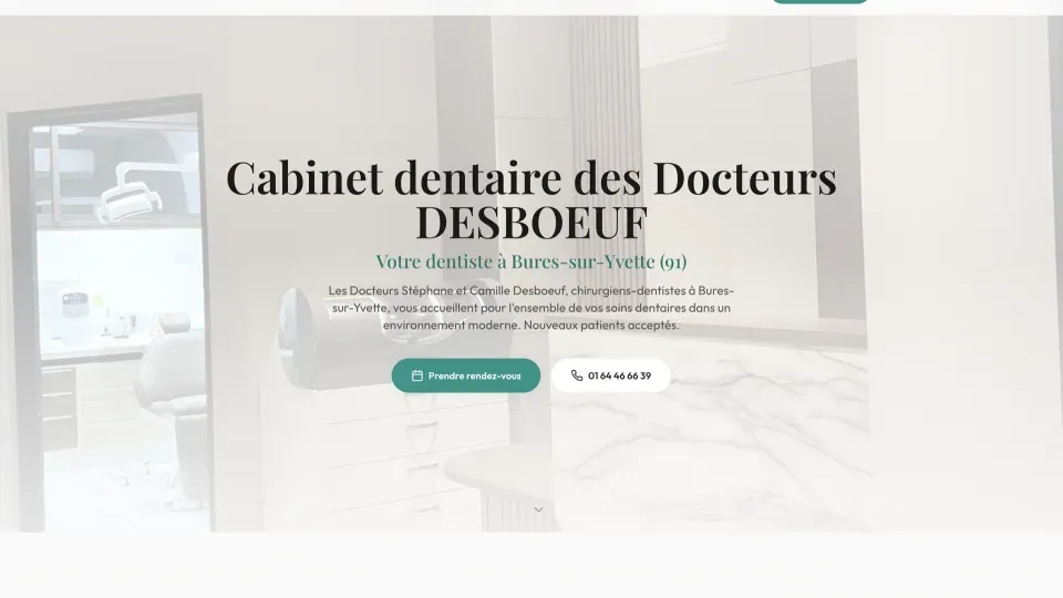 Screenshot of Cabinet dentaire Desboeuf