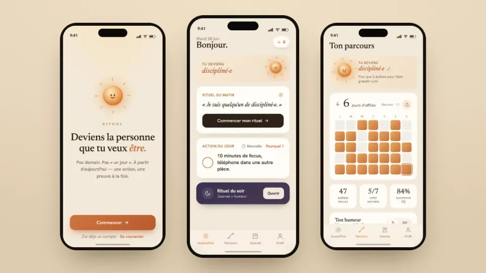 Screenshot of Personal growth app