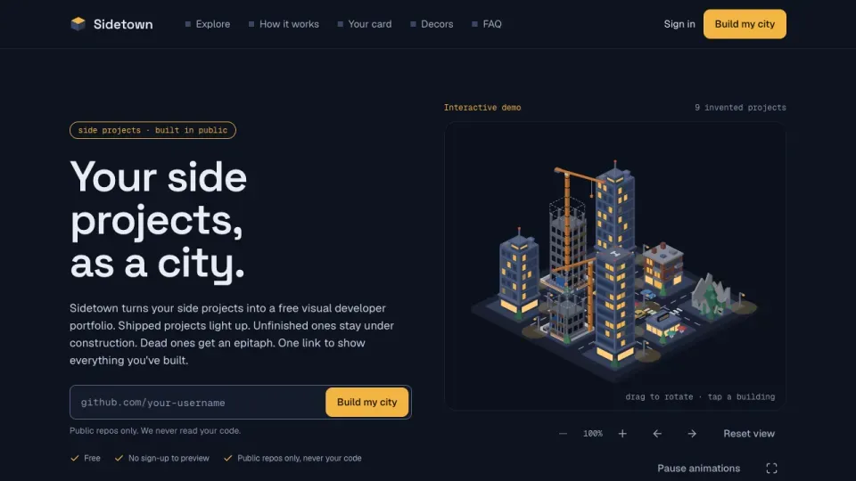 Screenshot of Sidetown